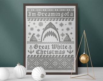 Great White Christmas - PDF Digital Download Cross Stitch Pattern