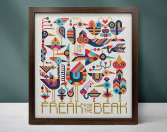Freak for the Beak – wzór do haftu krzyżykowego w formacie PDF do pobrania w wersji cyfrowej