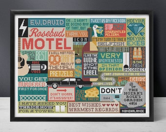 A Schitty Sampler - PDF Digital Download Cross Stitch Pattern