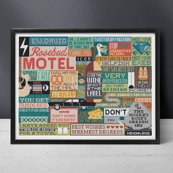 A Schitty Sampler - PDF Digital Download Cross Stitch Pattern