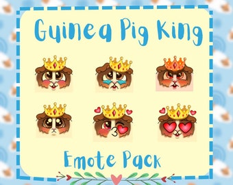 Six Guinea Pig Emote Badge Pack For Twitch Discord Youtube Live Streaming Chatroom Emote Live Streamer For Guinea Pig Lovers Pets