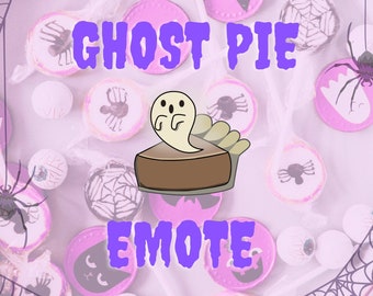 One Ghost Pie Emote Four Sizes Autumn Halloween Fright Night Party Chef Homecook Food Lovers Fall Seasonal For Twitch Youtube Discord