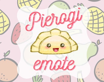 One Pierogi Dumpling Food Emote Kawaii Inspired Perfect For Chefs Cooks Pasta Lovers For Twitch Discord Youtube 4 PNG Files Ready To Use