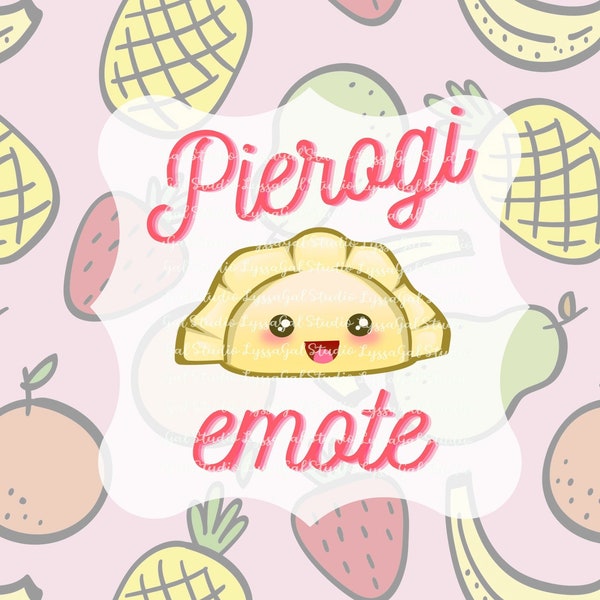 One Pierogi Dumpling Food Emote Kawaii Inspired Perfect For Chefs Cooks Pasta Lovers For Twitch Discord Youtube 4 PNG Files Ready To Use