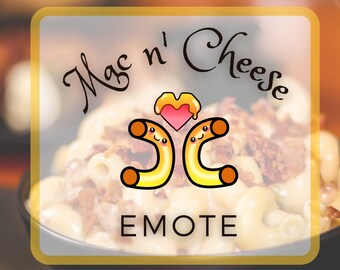 One Mac and Cheese Emoji for Twitch YouTube Discord Unique Digital Art Chat Emoticons Streamers Favorite Ideal for Streamers Digital Chat