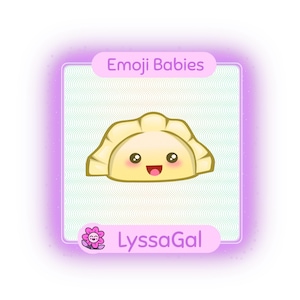 Pierogi Emote: 1 Dumpling Emoji (PNG file, digital download)