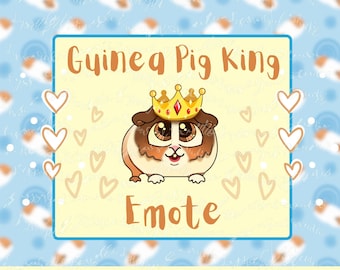One Baby King Guinea Pig Emote For Twitch Discord Youtube Live Streaming Chatroom Emote Live Streamer For Guinea Pig Lovers Pets