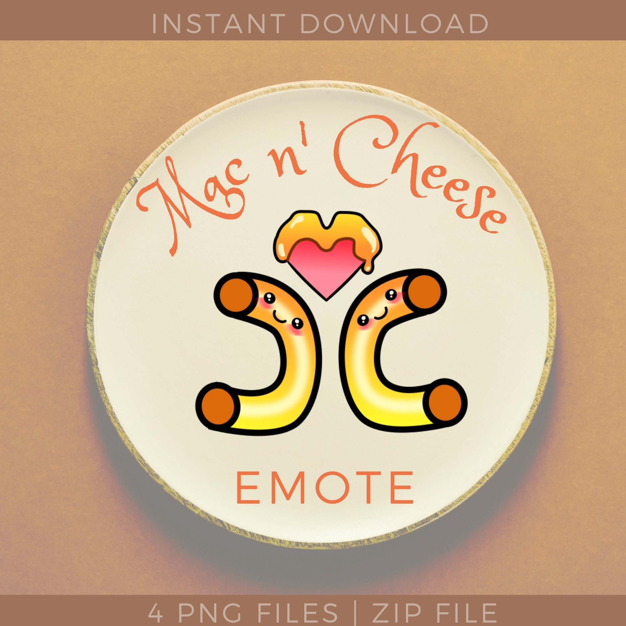 One Mac and Cheese Emoji for Twitch Youtube Discord Unique Digital Art