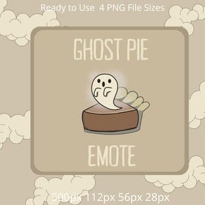1 pacchetto di emote &quot;Spoony Ghost Pie&quot; - Emoji Twitch e Discord &quot;Dessert bruciato&quot; carino