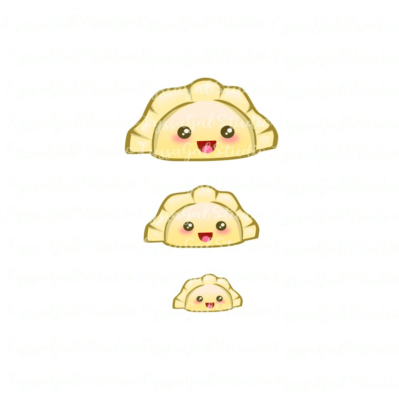 One Pierogi Dumpling Food Emote Kawaii Inspired Perfect for Chefs Cooks