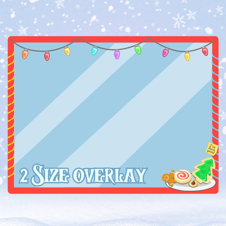 Holiday Cookie Tray Stream Overlay: 2 Sizes Cozy Christmas Baking ...