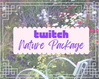 4x Animated Nature Screen Package For Twitch Spring and Garden Theme Starting Soon Ill Be Right Back Streaming Ending Soon Just Chatting
