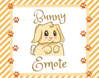 One Brown Bunny Emote Live Streaming Standard Size Twitch Youtube Discord Pet Lover Bunny Farm Animal Emote Perfect Gift For Gamers Easter