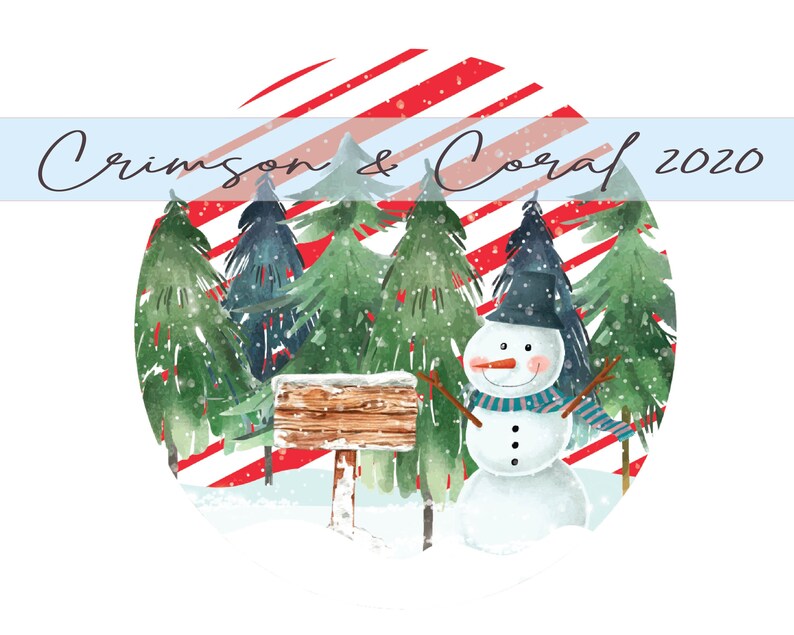 Download Christmas Sublimation png design with watercolor snowman ...