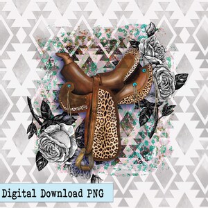 western saddle digital download PNG