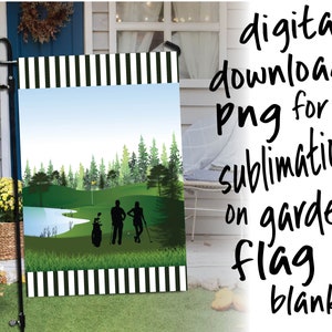 Golf garden flag digital download PNG