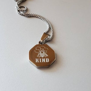 Be Kind Necklace, Personalized Necklace, Gift For Her, Personalized Name Necklace,  Best Friend Necklace, Kids Necklace