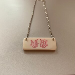 Monogram Necklace • Initial Monogram Necklace • Gift for Mom • Best Friend Necklace • Personalized Necklace