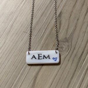 Initial Bar Necklace, Monogram Necklace, Inspiration Jewelry, Motivational Gift, Gift for Her, Mom Necklace, Name Necklace