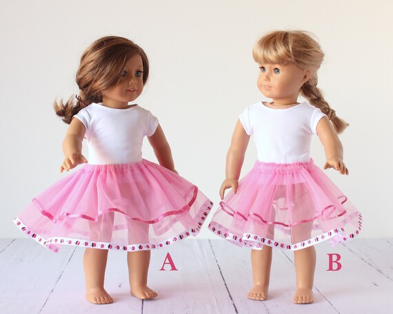 Pink Doll Clothes Ballet Dress Fit For 18 Inch American Girl Dolls Handmade #2