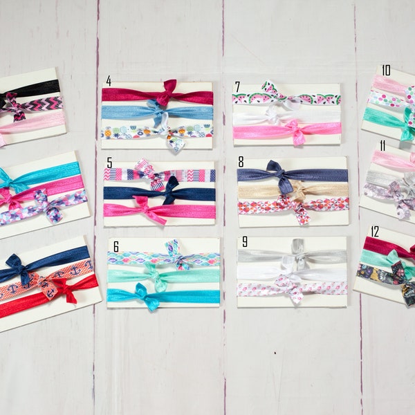 Doll headband sets fits 18 inch dolls, wear as hair ties or bracelets. Flexible for 19 & 20 inch dolls too