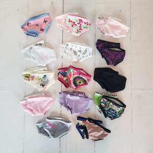 18 inch doll panties 2 piece sets underwear - 18 inch doll clothes, doll undies. comfy fit. Doll lingerie set. Designed to fit popular dolls
