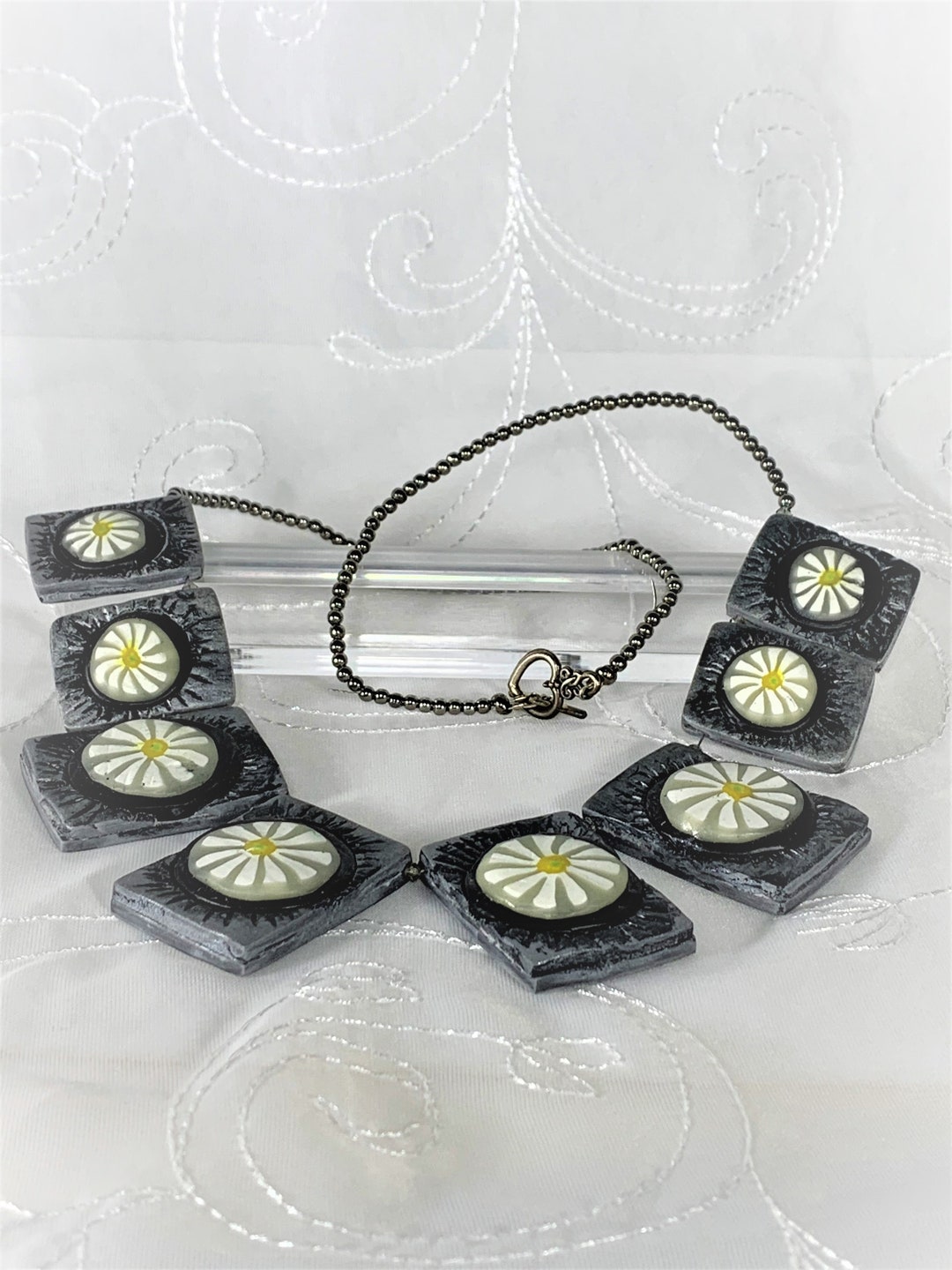 CHGCRAFT Feuilles De Texture En Argile Polymère - Motif Floral - Pour La Fabrication De Boucles D'oreilles - 14 X 14 Cm