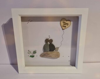 Anniversary pebble art