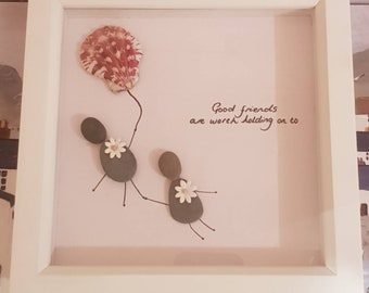 Friends Pebble Art Picture