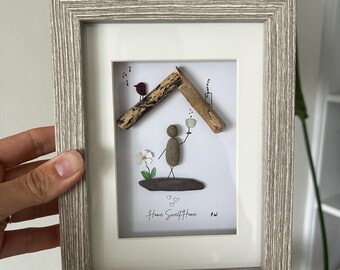 New home pebble art. Home sweet home