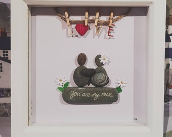 Love is in the air, pebble art