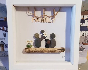 New baby/family pebble art