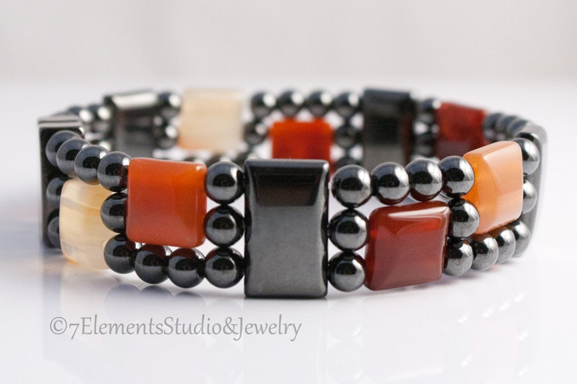 Carnelian and Hematite Bracelet Healing Etsy