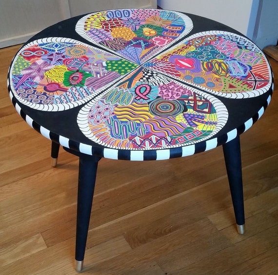 Colorful round coffee table deals