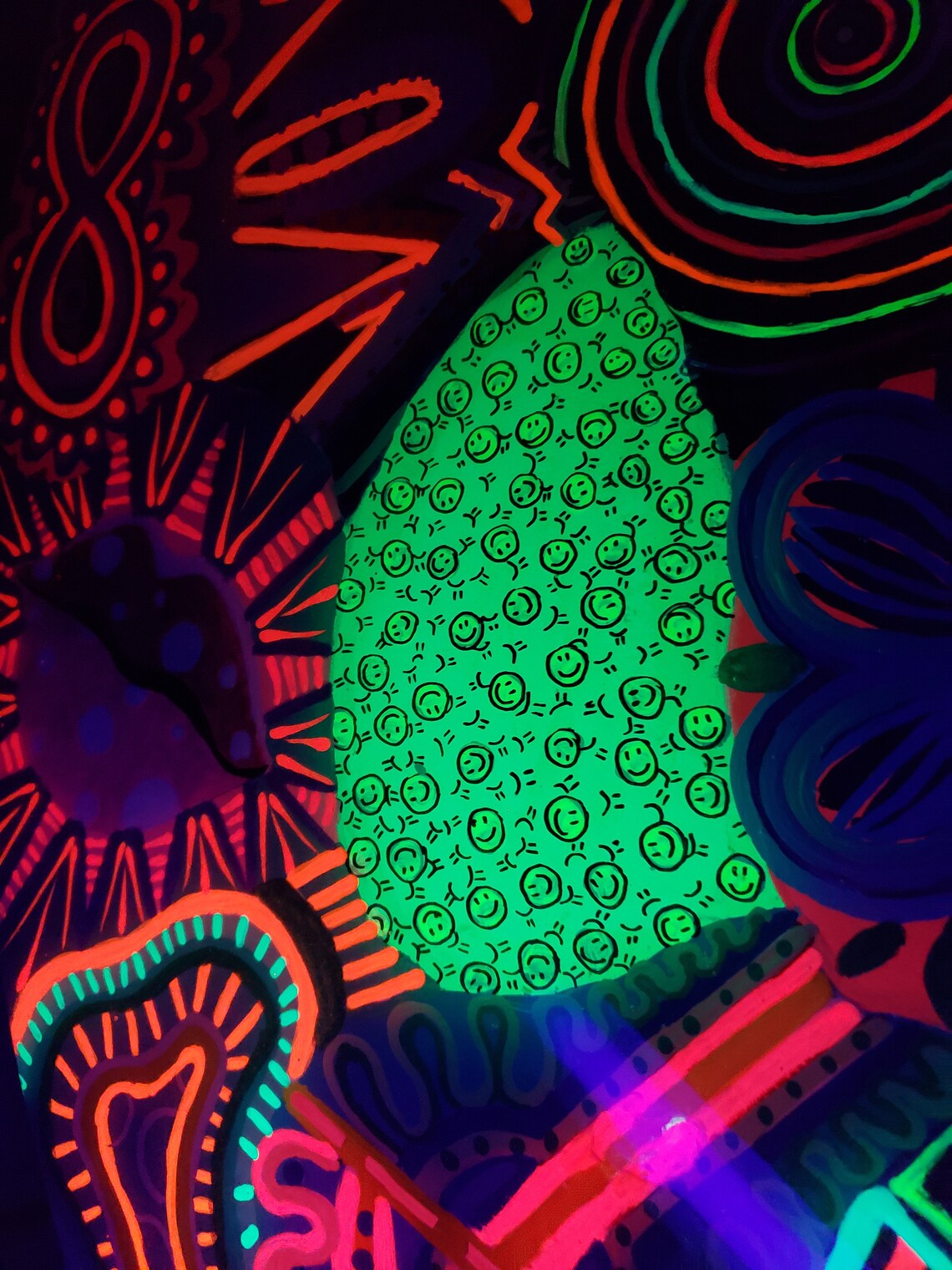 Hand Painted Coffee Table Funky Coffee Table Colorful Table Etsy