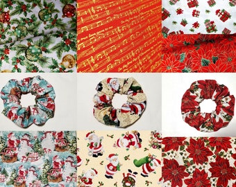 Christmas Time Hair Rubber Christmas Wish Scrunchie Santa Claus Poinsettia Winter Magic Face Mask Flower Wreath Gift Package