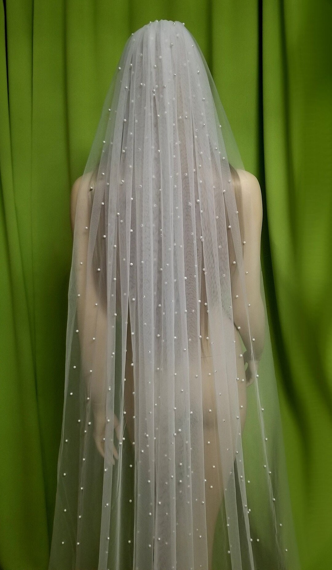 Bride Beads Veil Wish Length Train Custom Made Wedding - Etsy