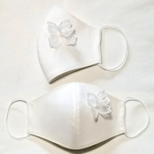 3D Application Exclusive Communion Face Mask Butterfly Bow Bridal Mask Wedding Mask Flower Supermodel Cotton Mask Baptism
