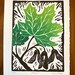 Green Maple Leaf Block Print - Linocut Art - Fall Leaves - Etsy