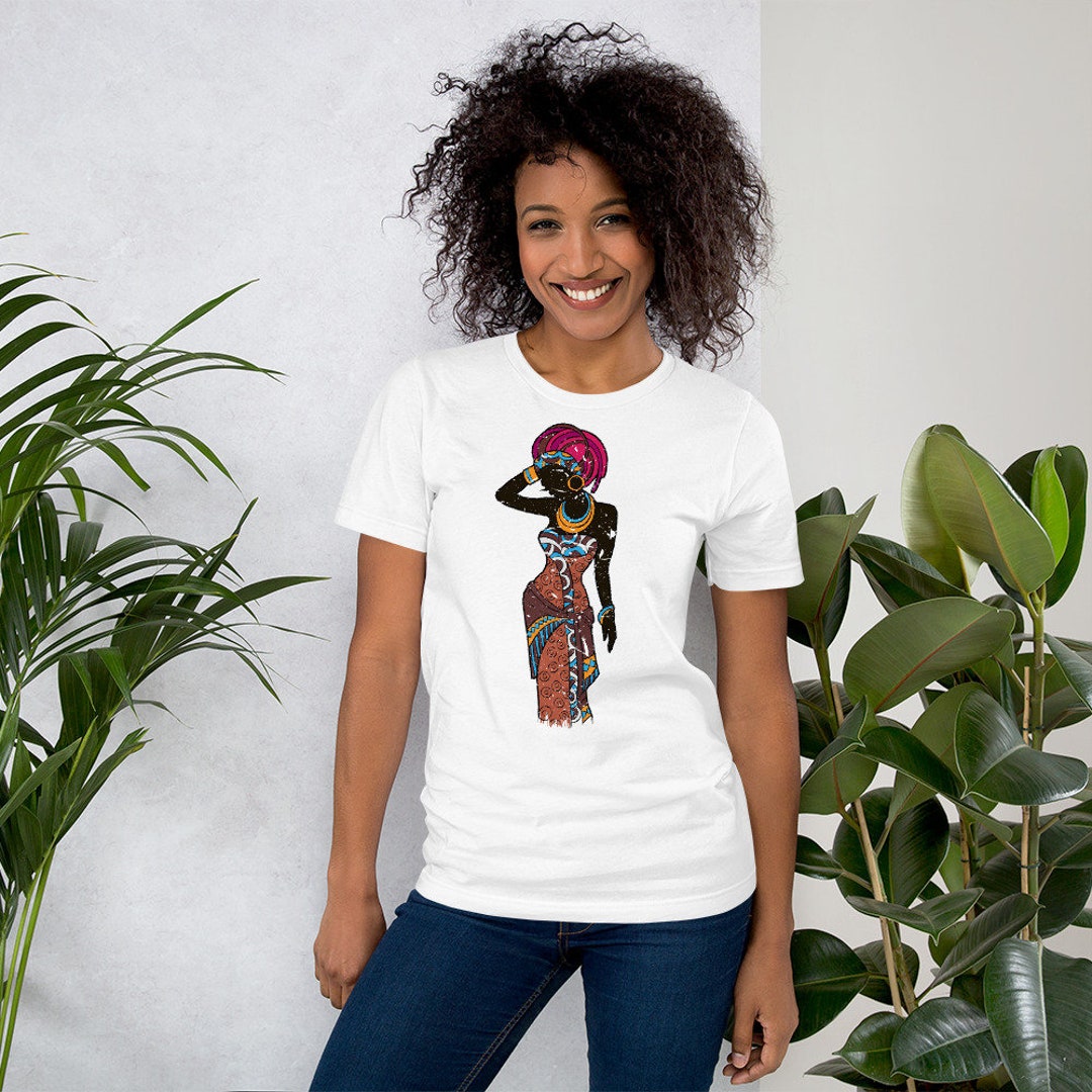 ファッション Afro Black Women Gift Head wrap Dashiki Style T-Shirt il_1080xN.1779316856_nf3f.jpg