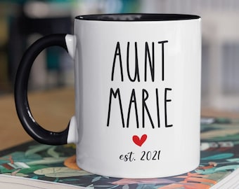 Aunt Pregnancy Announcement Future Aunt Gift New Aunt Mug Custom Aunt Gift Aunt To Be Personalized Coffee Mug Aunt Reveal