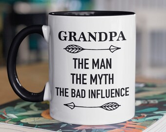 Funny Grandpa Mug Fathers Day Gift for Grandfather Mug Grandpa Gifts From Grandkids Grandpa The Man The Myth