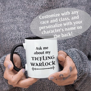 Dungeons and Dragons Mug DnD Mug Custom Dungeons and Dragons Gifts D and D Personalized Gift DnD Player Gift DnD Character Gift