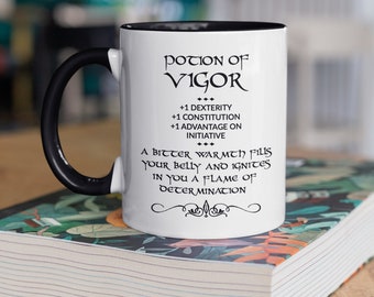 DnD Mug Dungeons and Dragons Gifts Funny Potion Coffee Mug DnD Player Gift Tabletop Gaming Gift for Coffee Lover Nerdy Gifts