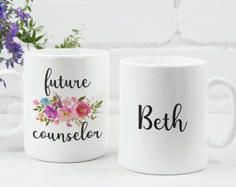 Personalized Future Counselor Gift for New Grad Student Counseling Major Counselor Gifts School Counselor Mental Health Counselor Cup