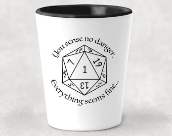 DnD Shot Glass Perfect Dungeons and Dragons Gift DnD Gifts DnD Glasses DnD Party D and D Ceramic Shot Glass