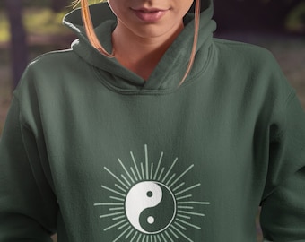 Yin Yang Trendy Hoodie Unisex Spiritual Clothing