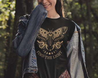 Goblincore Clothing Goblincore Shirt Moth Shirt Mystical Celestial Shirt Witchy Shirt Witchcore Shirt Fairycore Shirt