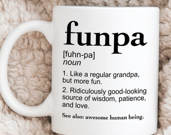 Funpa Mug Grandpa Gifts for Grandpa Grandfather Fathers Day Gift for Grandpop Grandpa Mug from Grandchildren