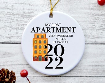 First Apartment Ornament First Apartment Keepsake First Apartment Gift New Apartment Housewarming Gift Custom Ornament